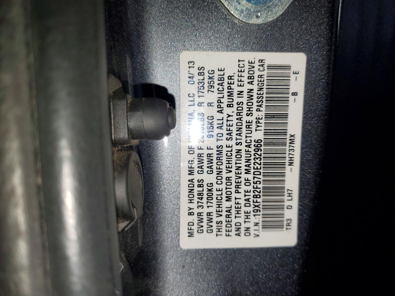 2013 Honda Civic Lx - zdjęcie 13