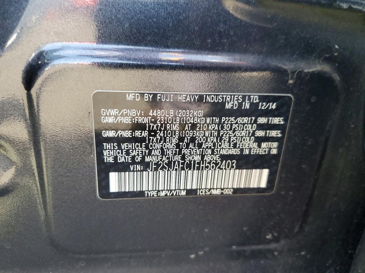 2015 Subaru Forester 2.5I Premium - zdjęcie 13