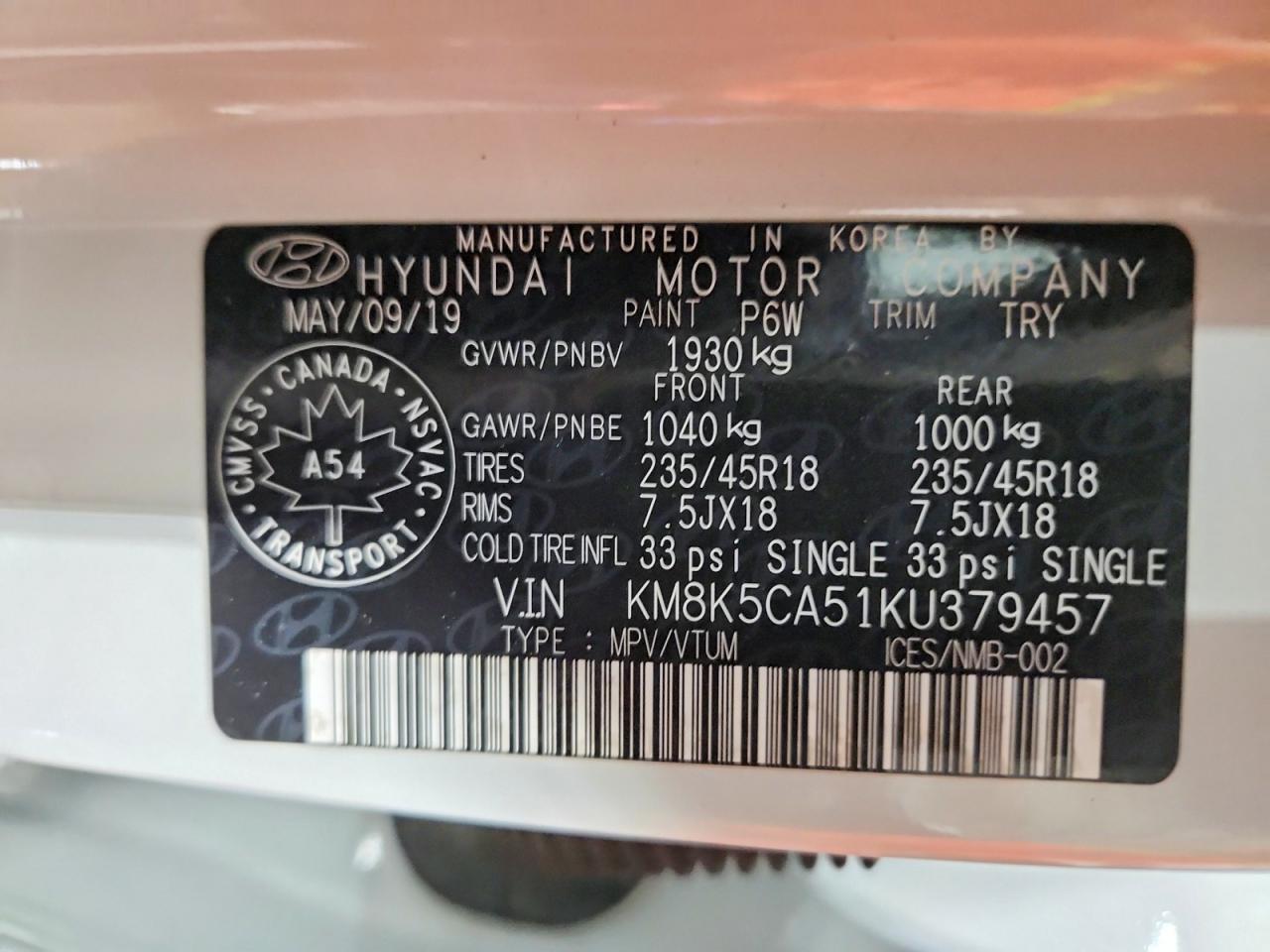 2019 Hyundai Kona Ultimate - zdjęcie 13