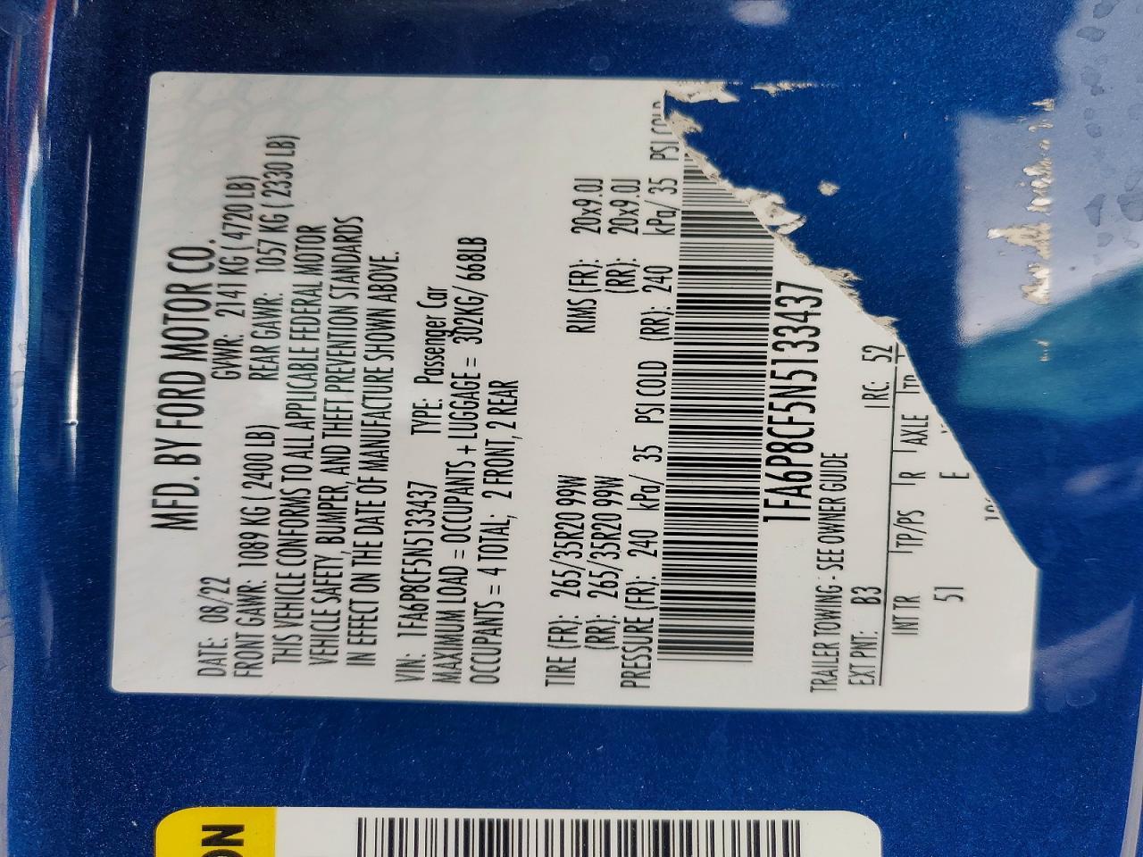 2022 Ford Mustang Gt - zdjęcie 13