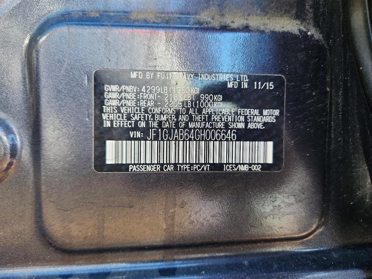 2016 Subaru Impreza Premium - zdjęcie 12