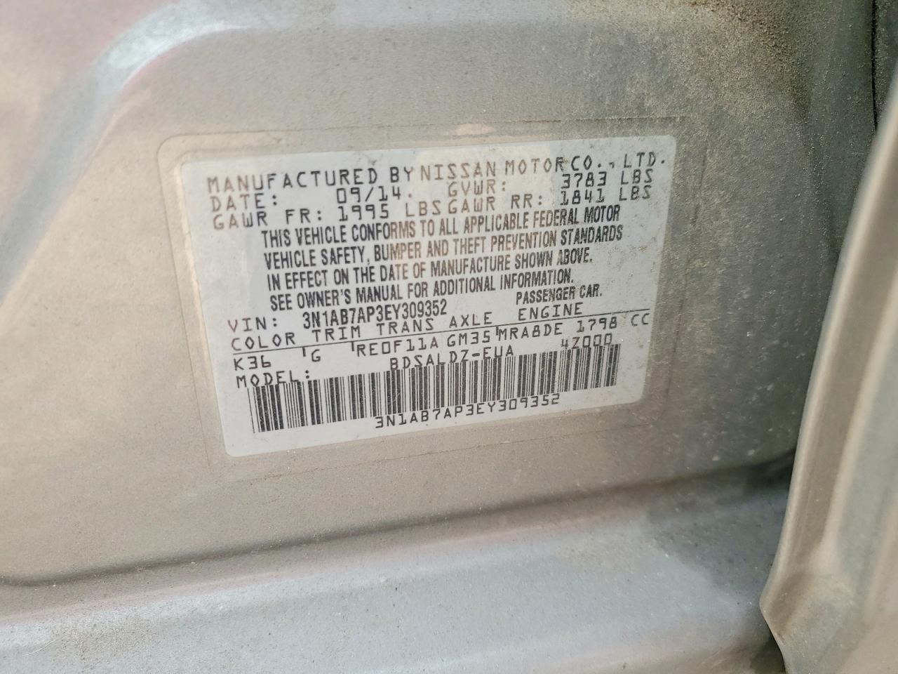 2014 Nissan Sentra Sv - zdjęcie 12