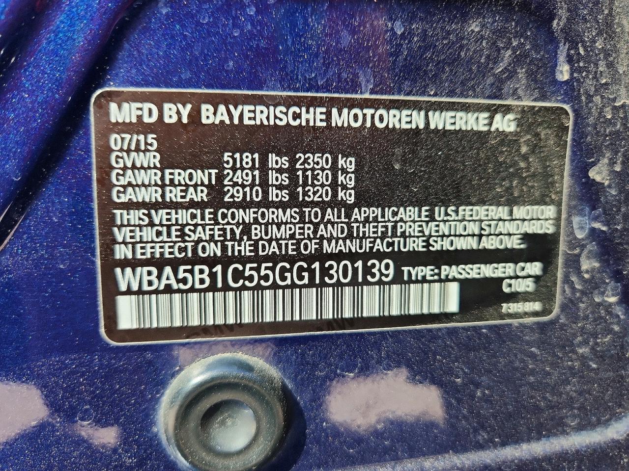 2016 BMW 535 I - zdjęcie 12