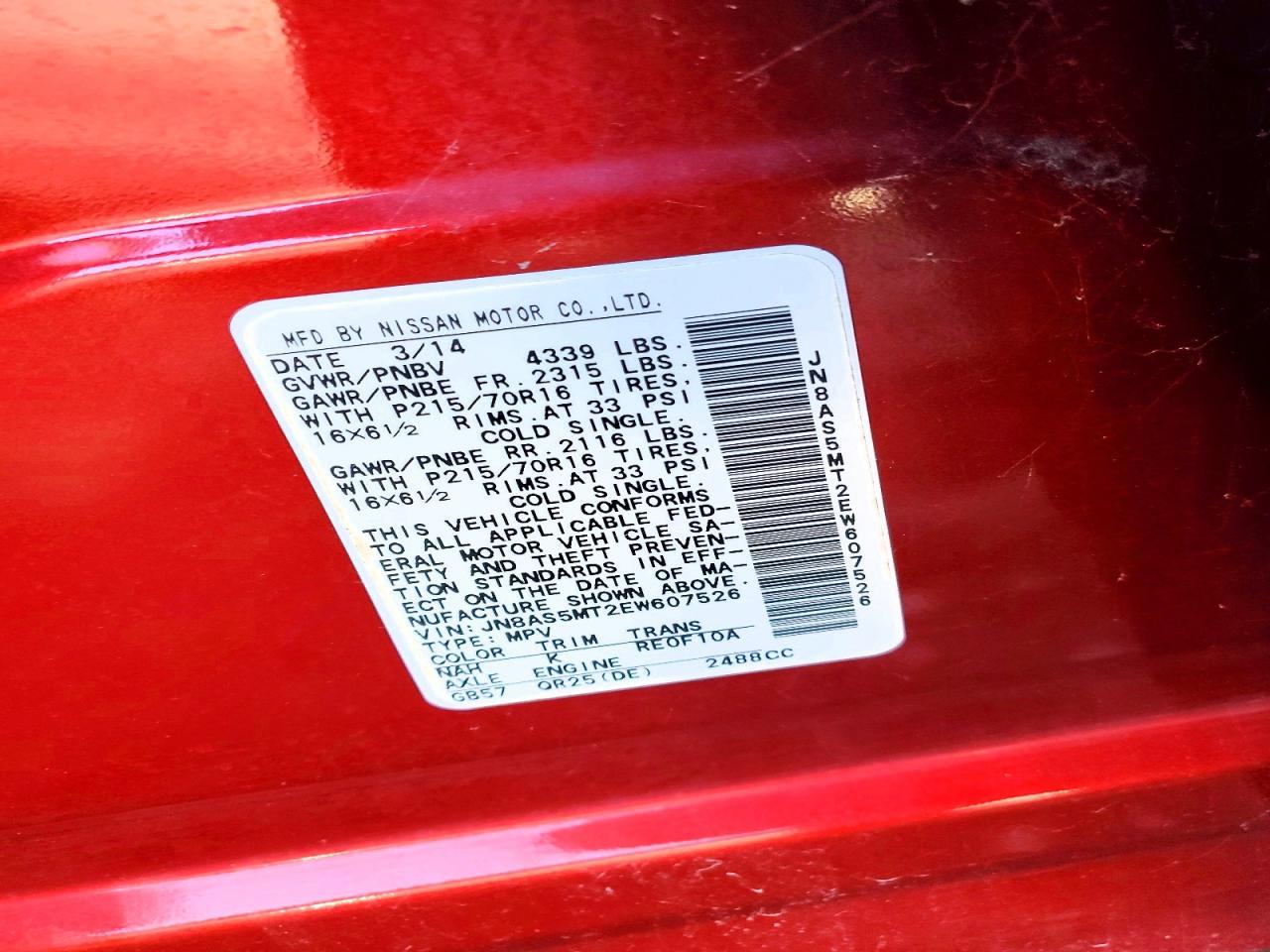 2014 Nissan Rogue Select S - zdjęcie 12