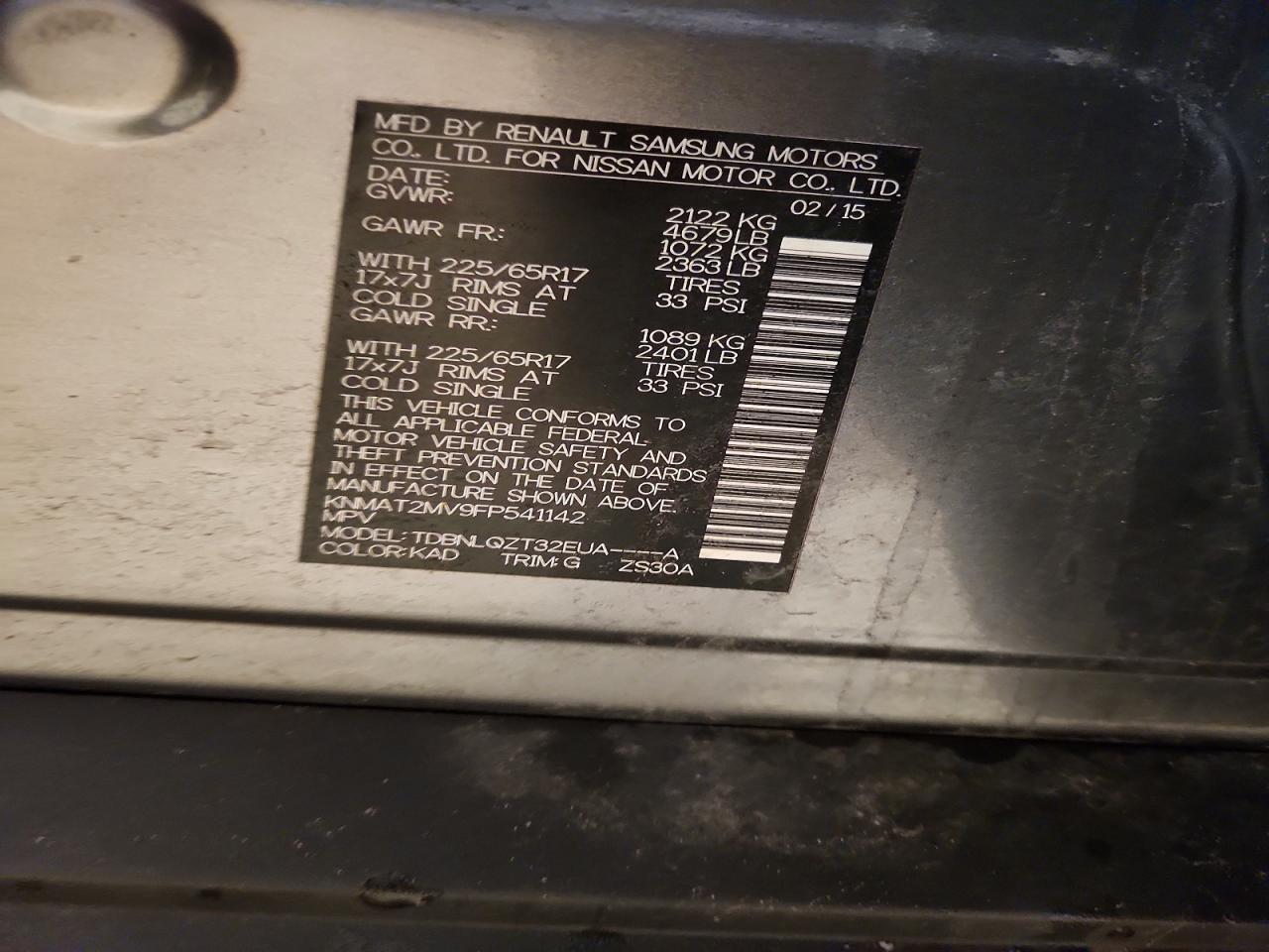 2015 Nissan Rogue Sv - zdjęcie 12