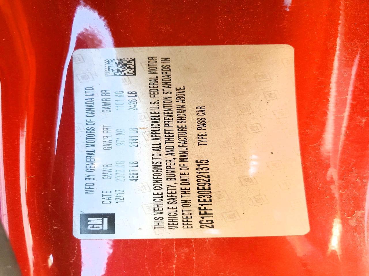 2014 Chevrolet Camaro Lt - zdjęcie 13