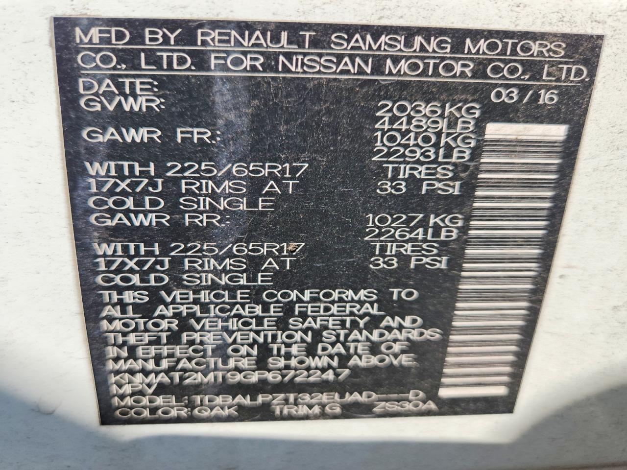 2016 Nissan Rogue S - zdjęcie 14