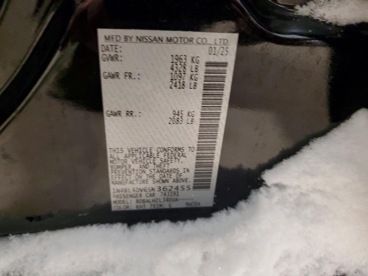 2025 Nissan Altima 2.5 Sv - zdjęcie 12