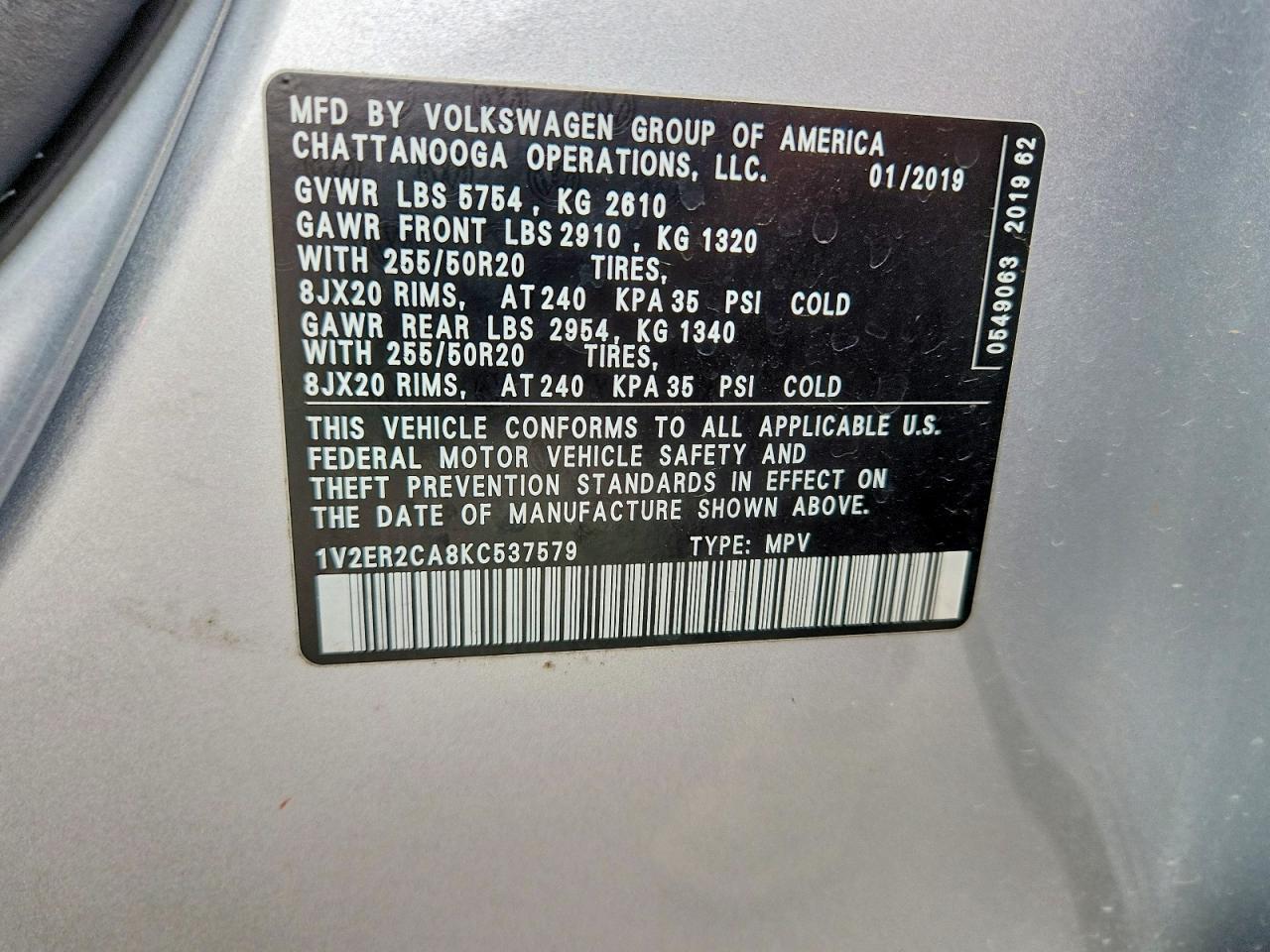 2019 Volkswagen Atlas Sel - zdjęcie 12
