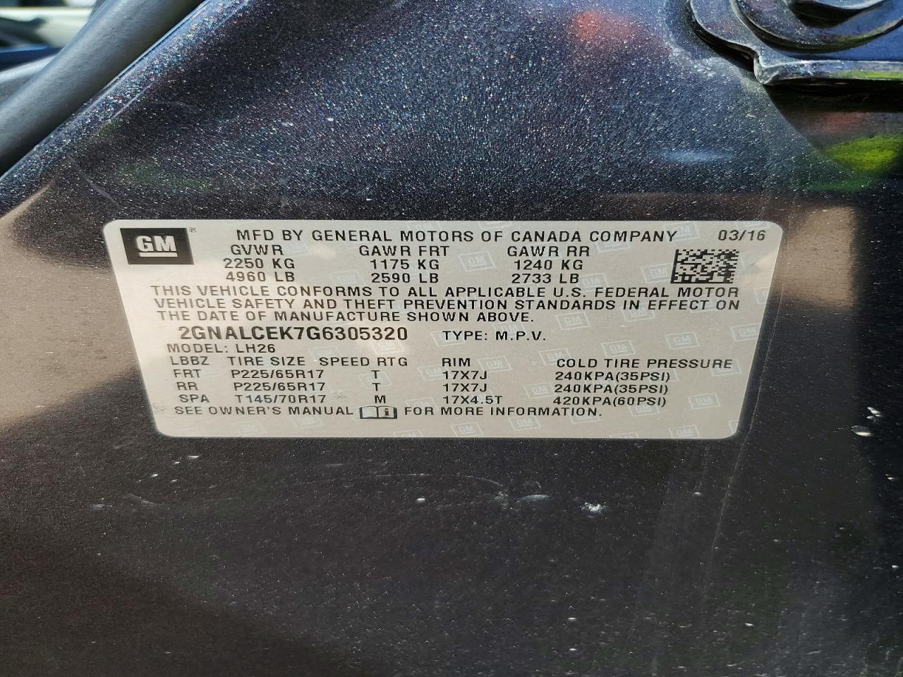 2016 Chevrolet Equinox Lt - zdjęcie 13