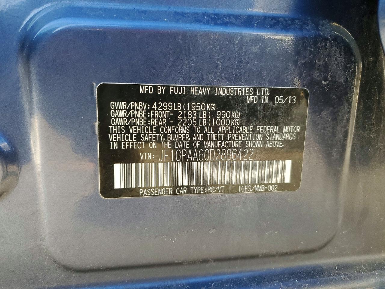 2013 Subaru Impreza - zdjęcie 13