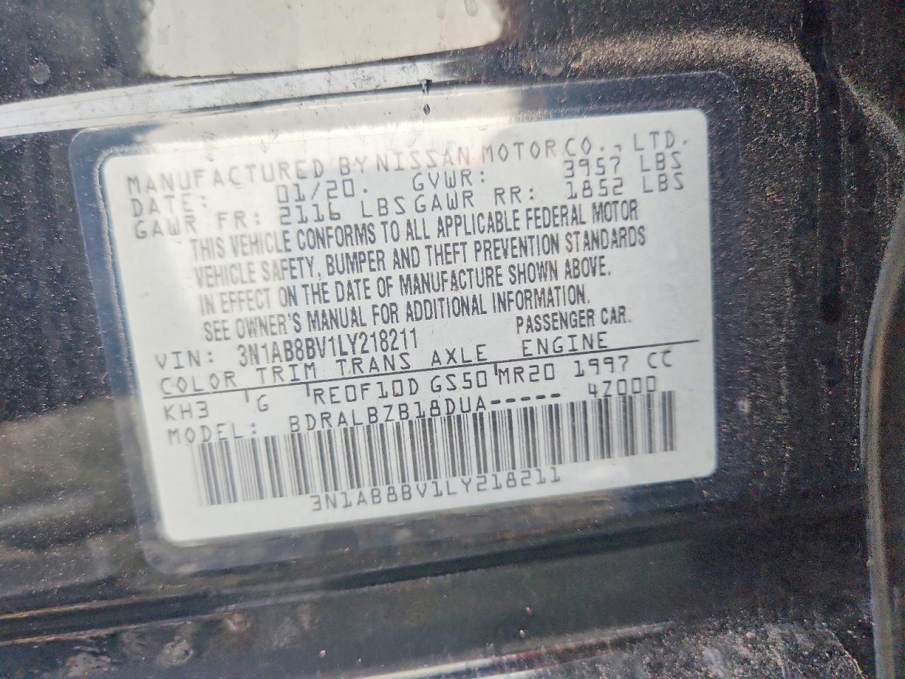 2020 Nissan Sentra S - zdjęcie 12