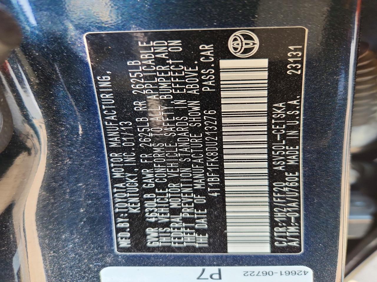 2013 Toyota Camry Se - zdjęcie 12