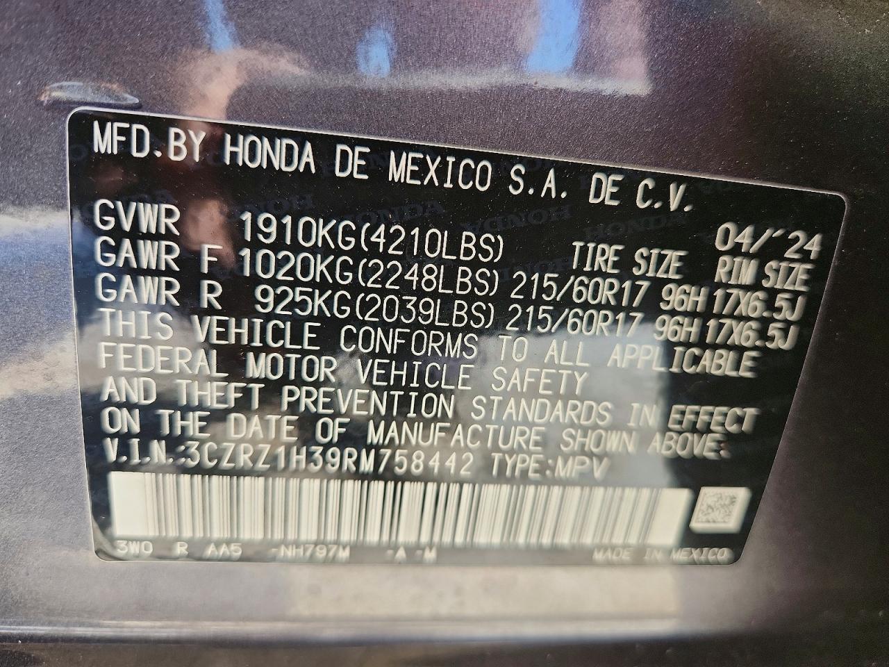 2024 Honda Hr-V Lx - zdjęcie 12
