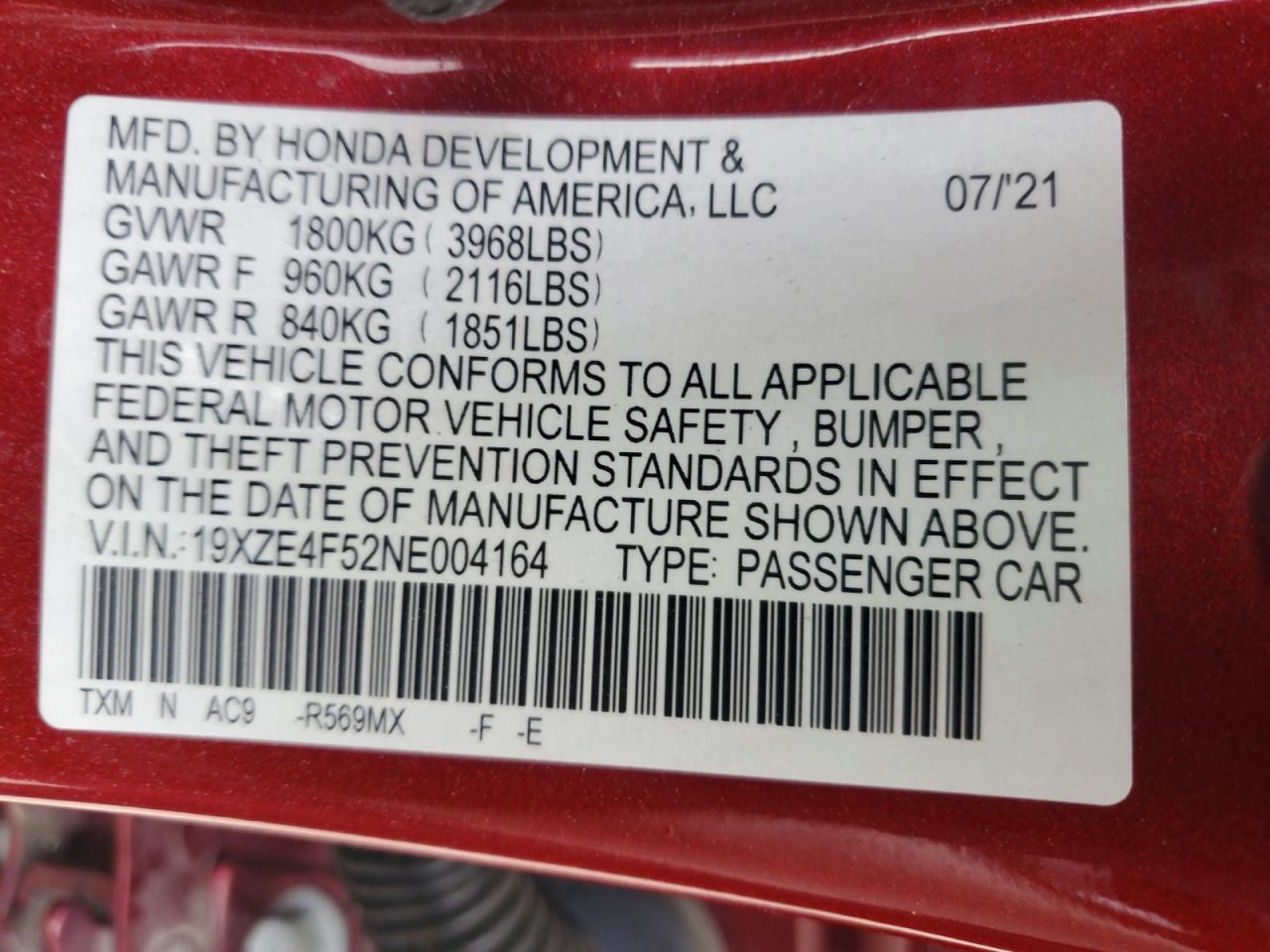 2022 Honda Insight Ex - zdjęcie 13