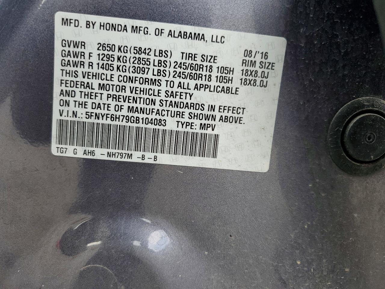 2016 Honda Pilot Exln - zdjęcie 13