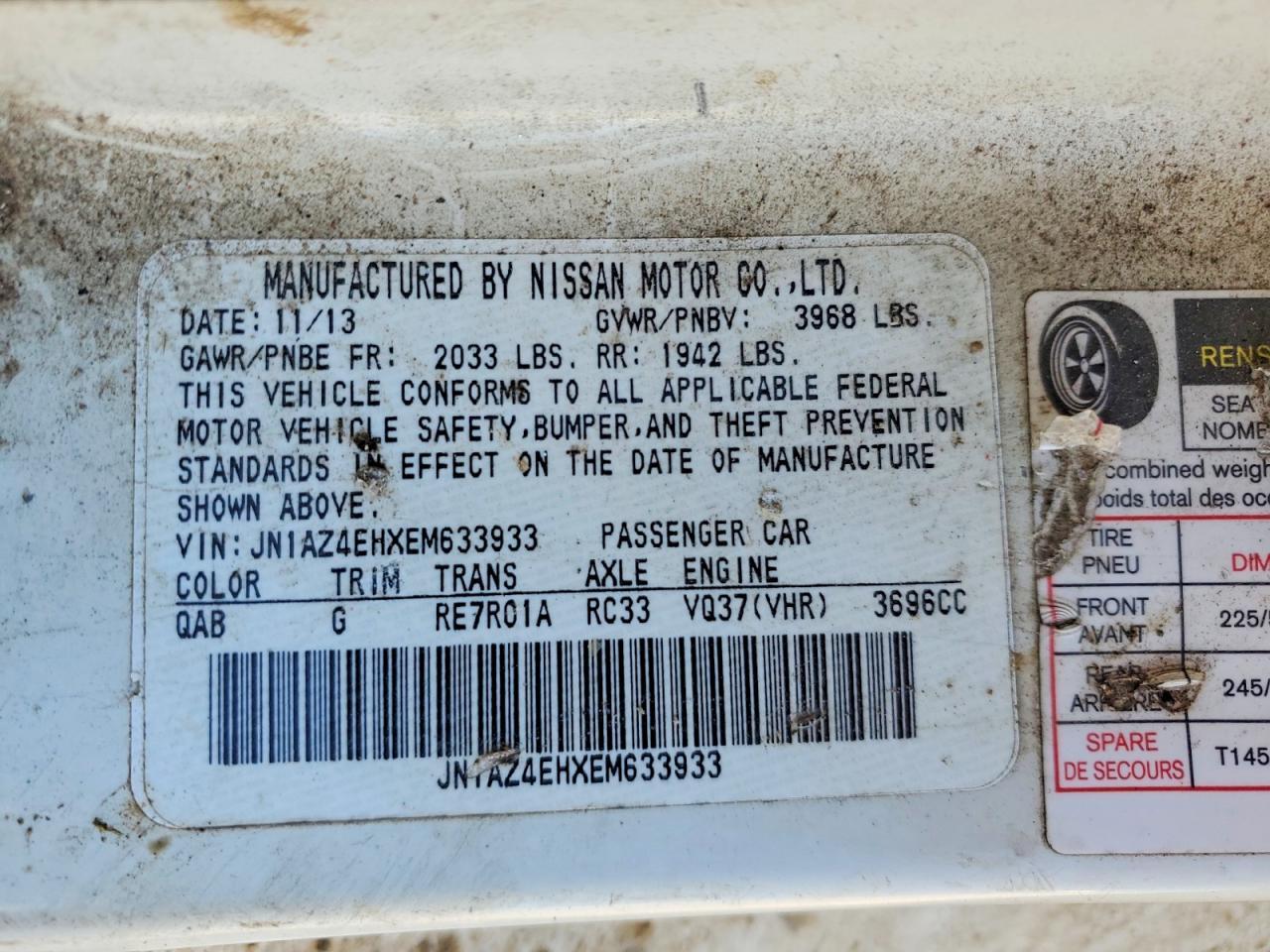 2014 Nissan 370Z Touring - zdjęcie 13