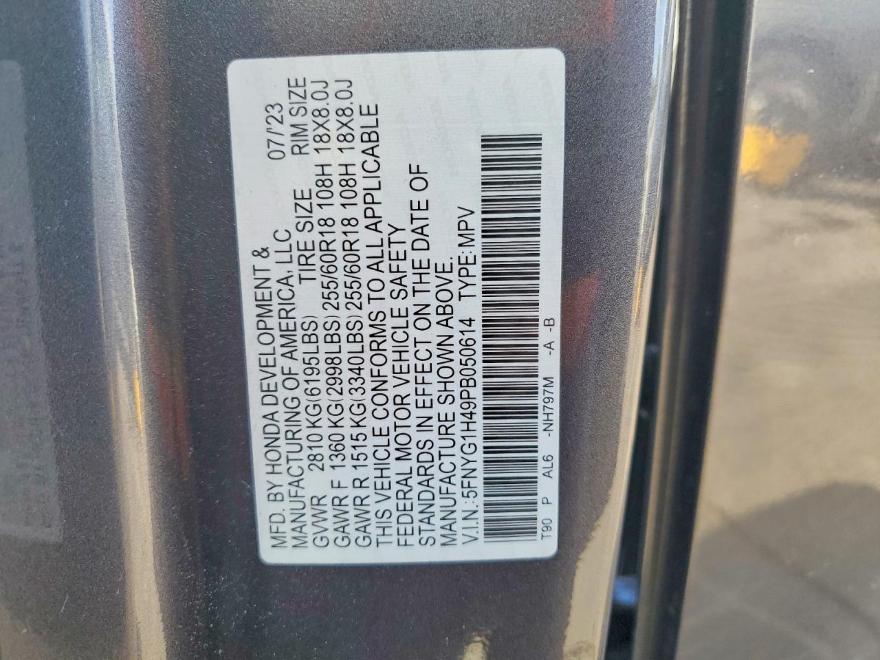 2023 Honda Pilot Exl - zdjęcie 13