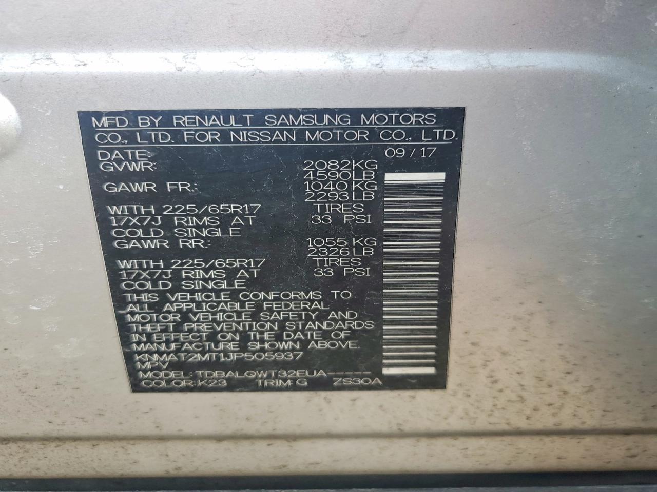 2018 Nissan Rogue Sv - zdjęcie 12