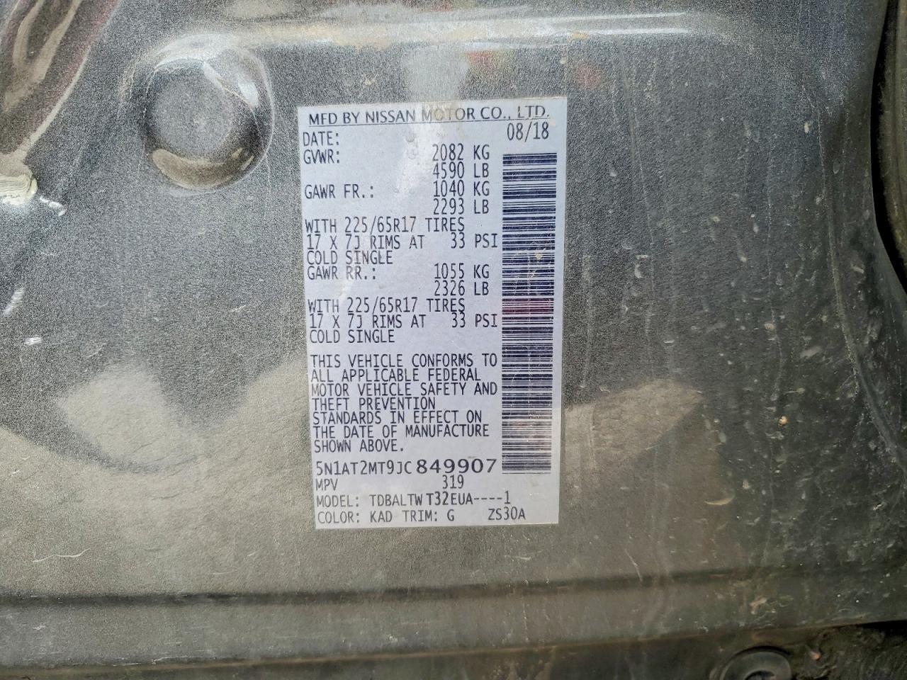 2018 Nissan Rogue Sv - zdjęcie 13