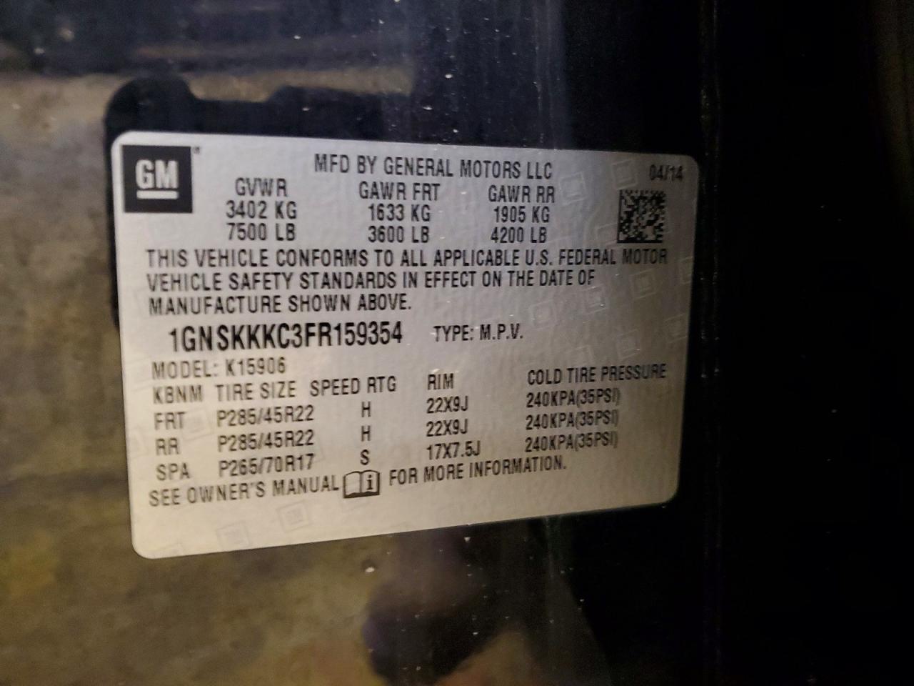 2015 Chevrolet Suburban K1500 Ltz - zdjęcie 13