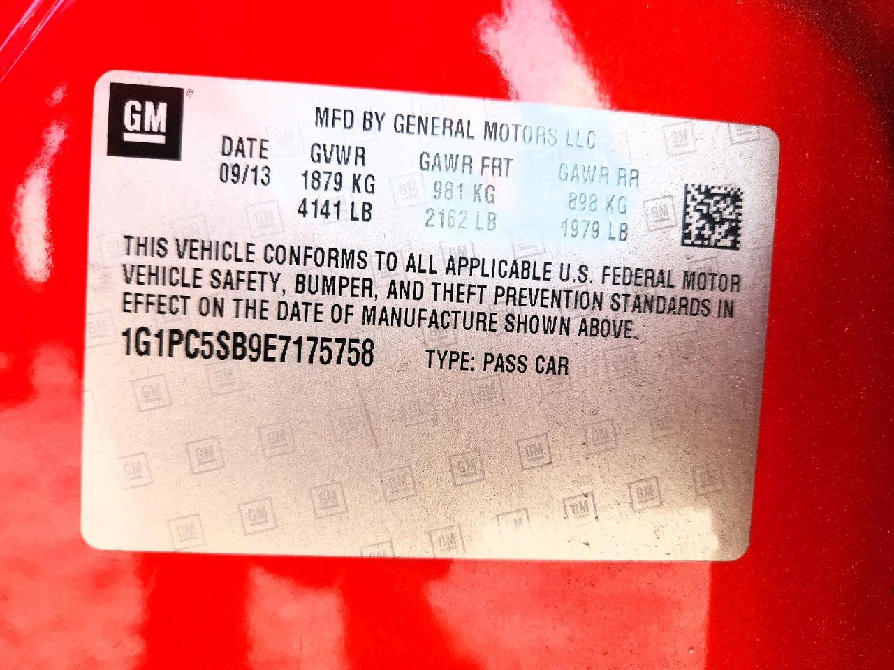 2014 Chevrolet Cruze Lt - zdjęcie 13