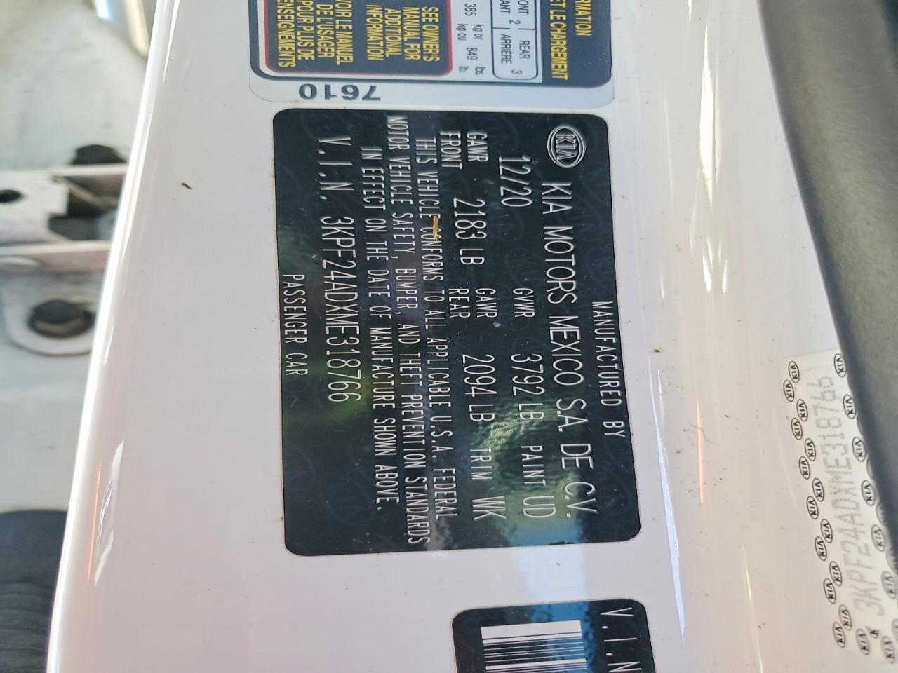 2021 Kia Forte Lxs - zdjęcie 12