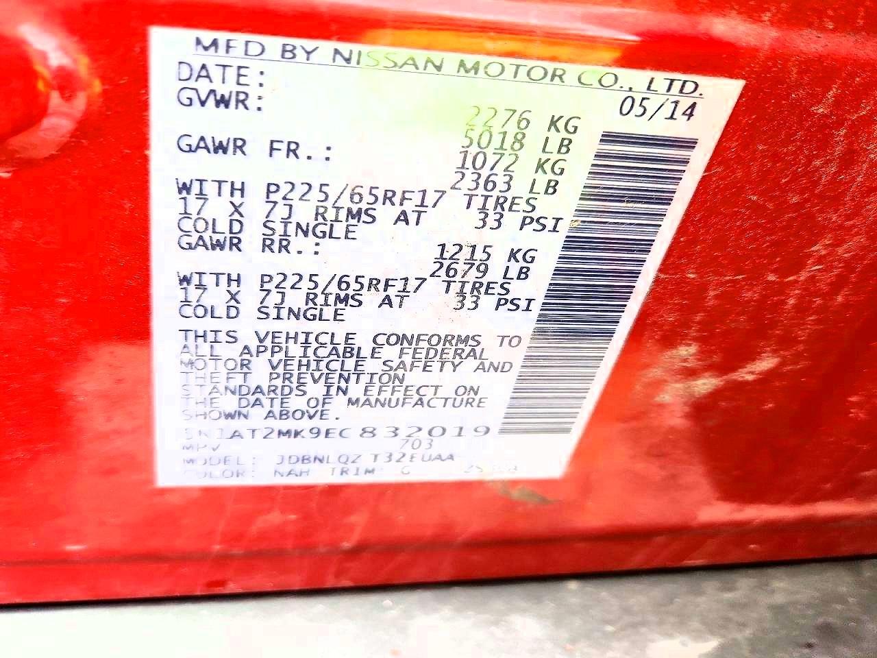 2014 Nissan Rogue Sv - zdjęcie 13