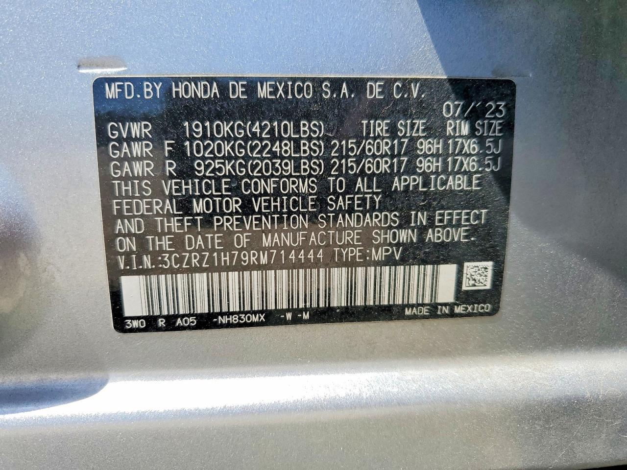 2024 Honda Hr-V Exl - zdjęcie 13