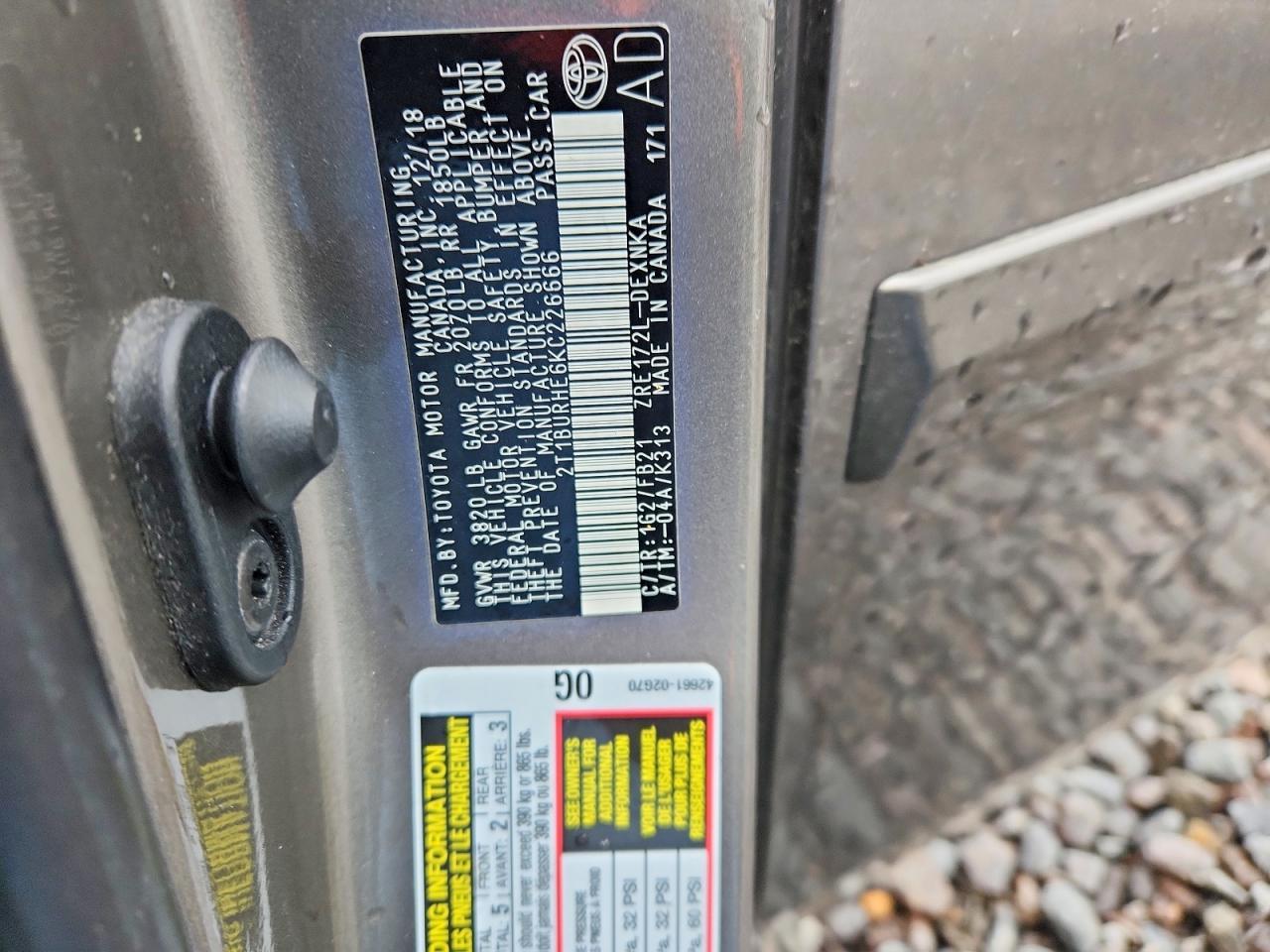 2019 Toyota Corolla Le - zdjęcie 12