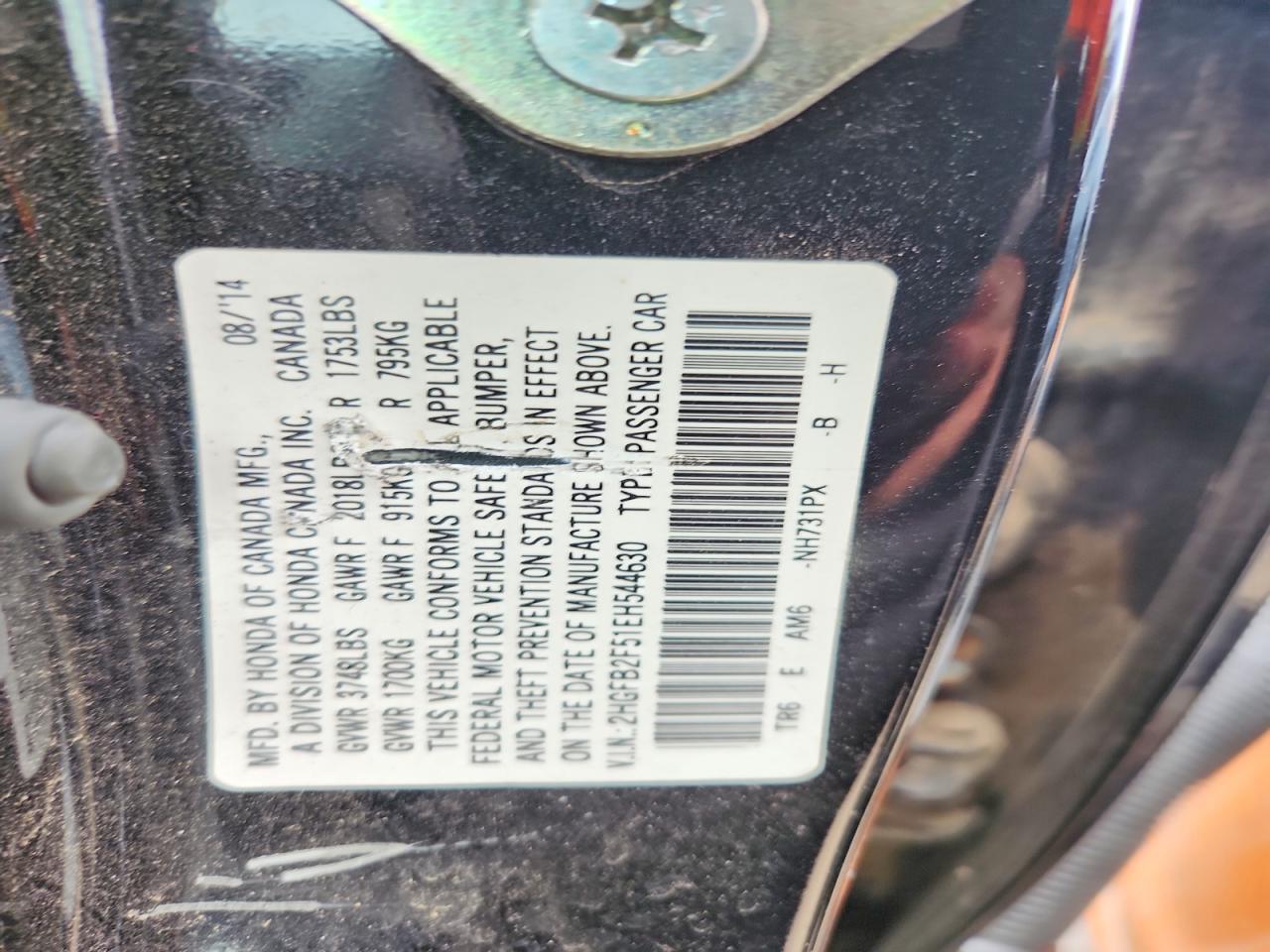 2014 Honda Civic Lx - zdjęcie 12