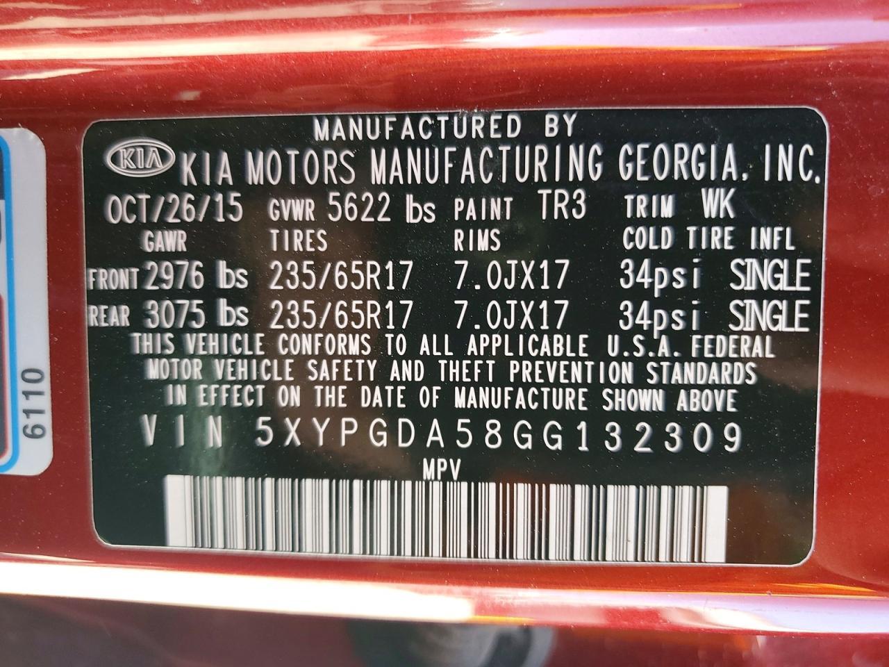 2016 Kia Sorento Lx V6 - zdjęcie 13