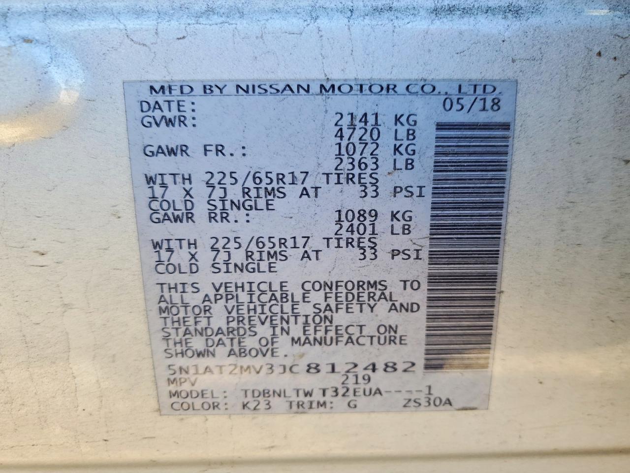 2018 Nissan Rogue Sv - zdjęcie 13