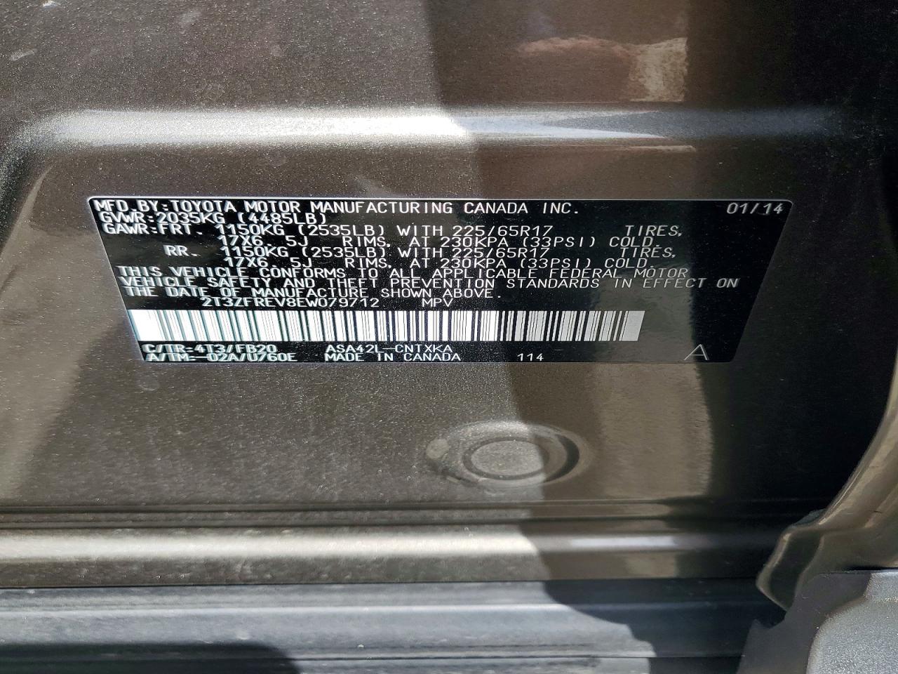 2014 Toyota Rav4 Le - zdjęcie 13