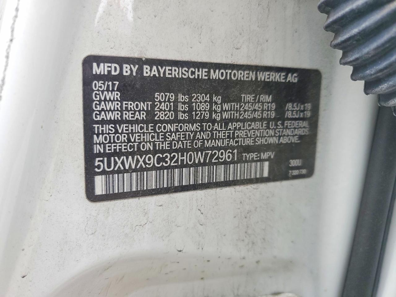 2017 BMW X3 xDrive28I - zdjęcie 12