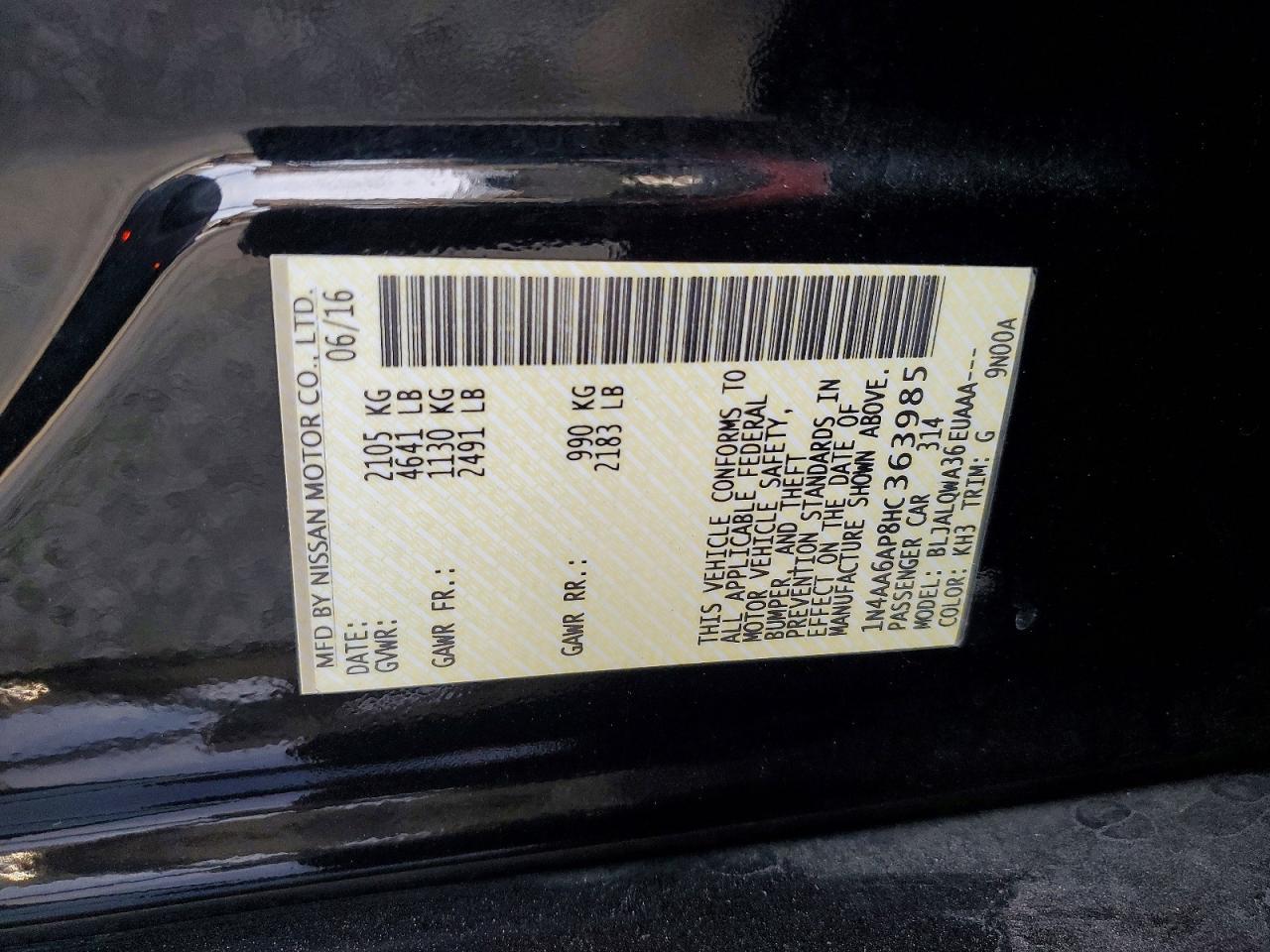 2017 Nissan Maxima 3.5 S - zdjęcie 12