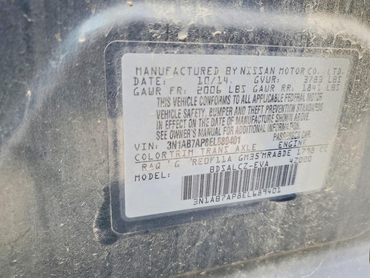 2014 Nissan Sentra S - zdjęcie 13