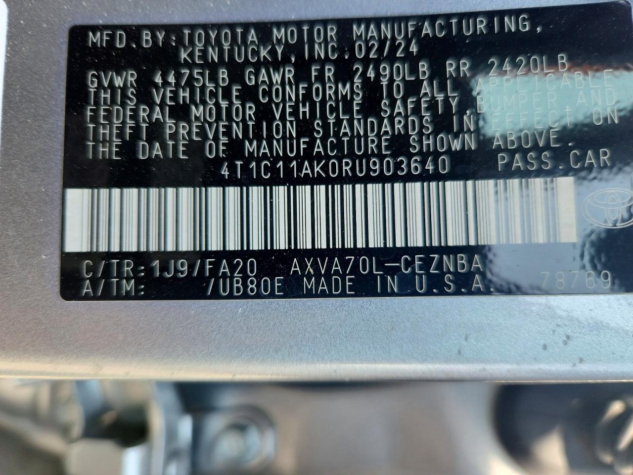 2024 Toyota Camry Le - zdjęcie 13