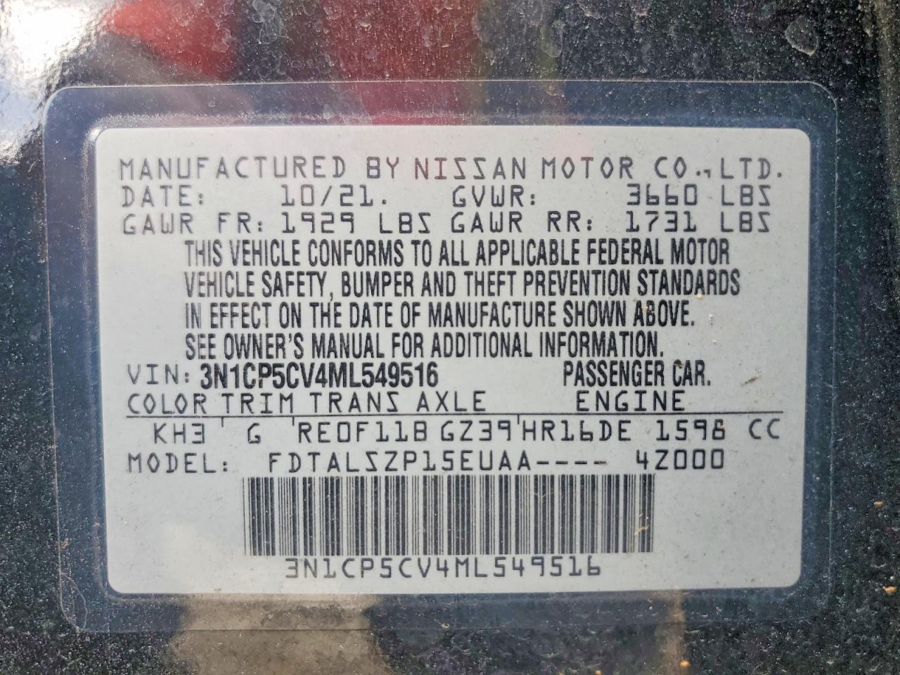 2021 Nissan Kicks Sv - zdjęcie 14