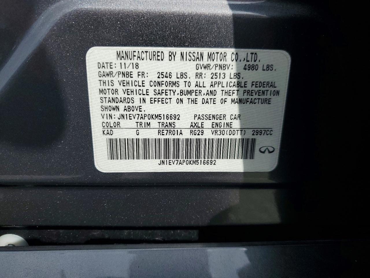 2019 Infiniti Q50 3.0T Luxe - zdjęcie 12