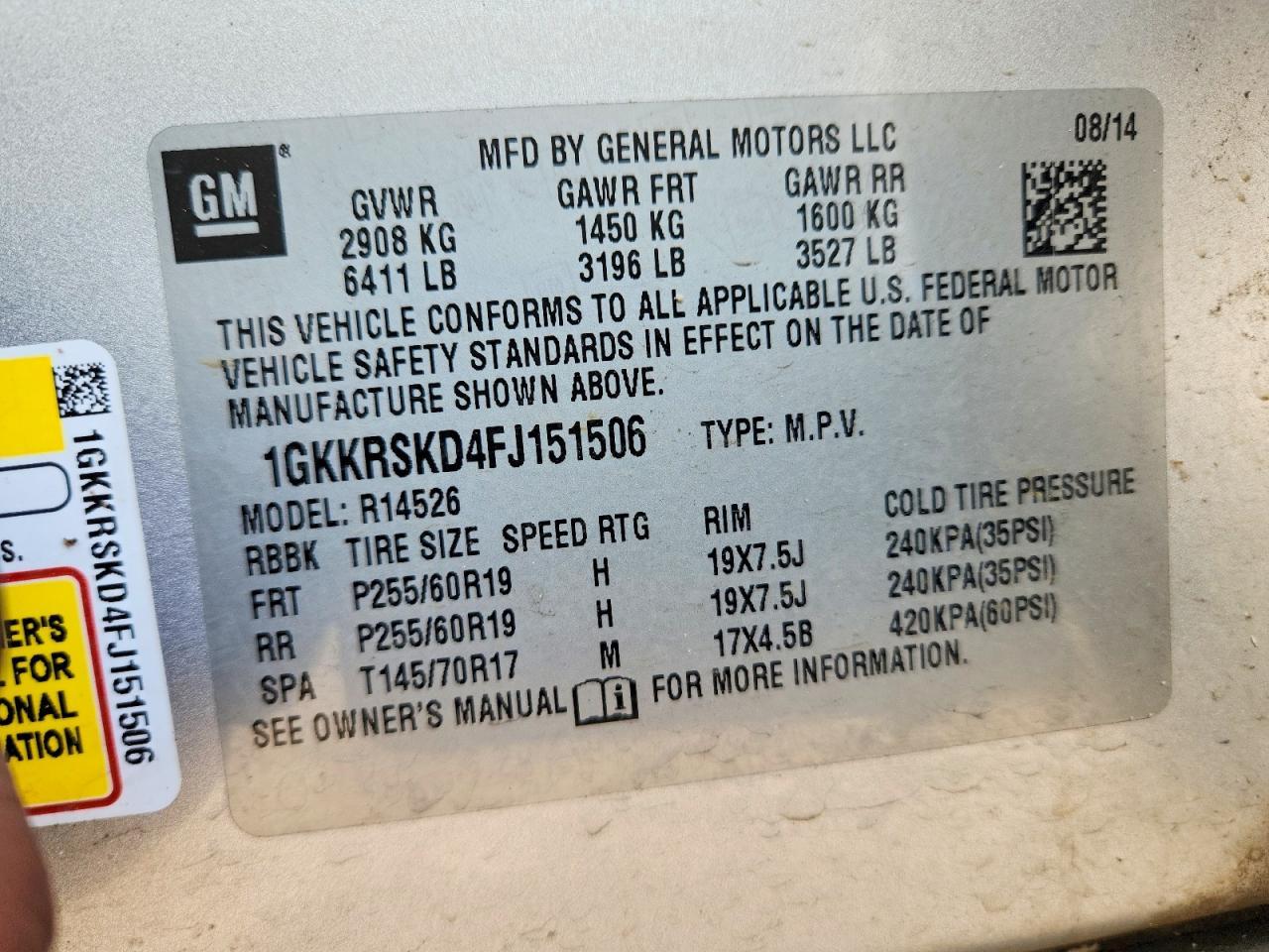 2015 GMC Acadia Slt-2 - zdjęcie 14