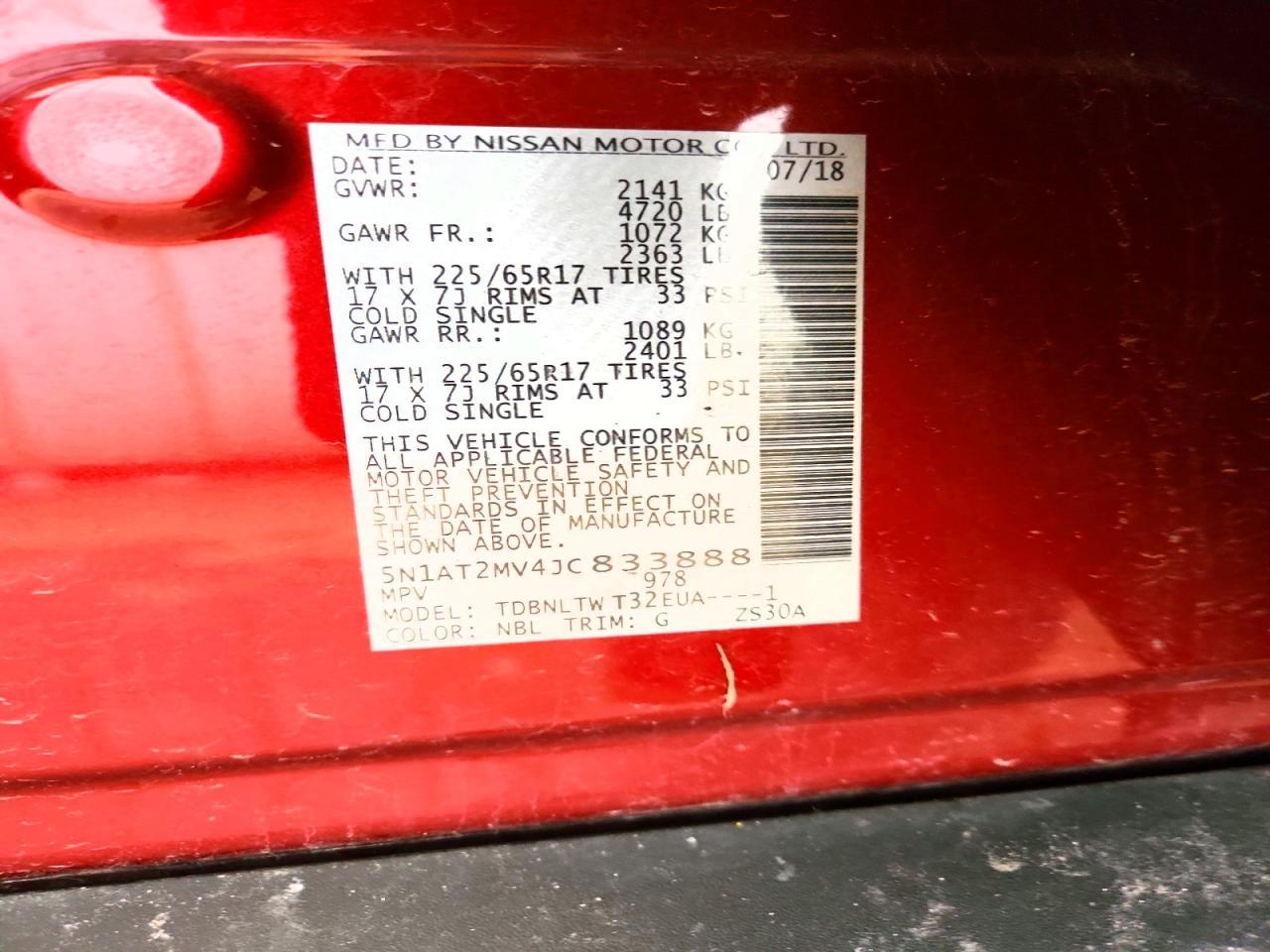 2018 Nissan Rogue Sv - zdjęcie 12