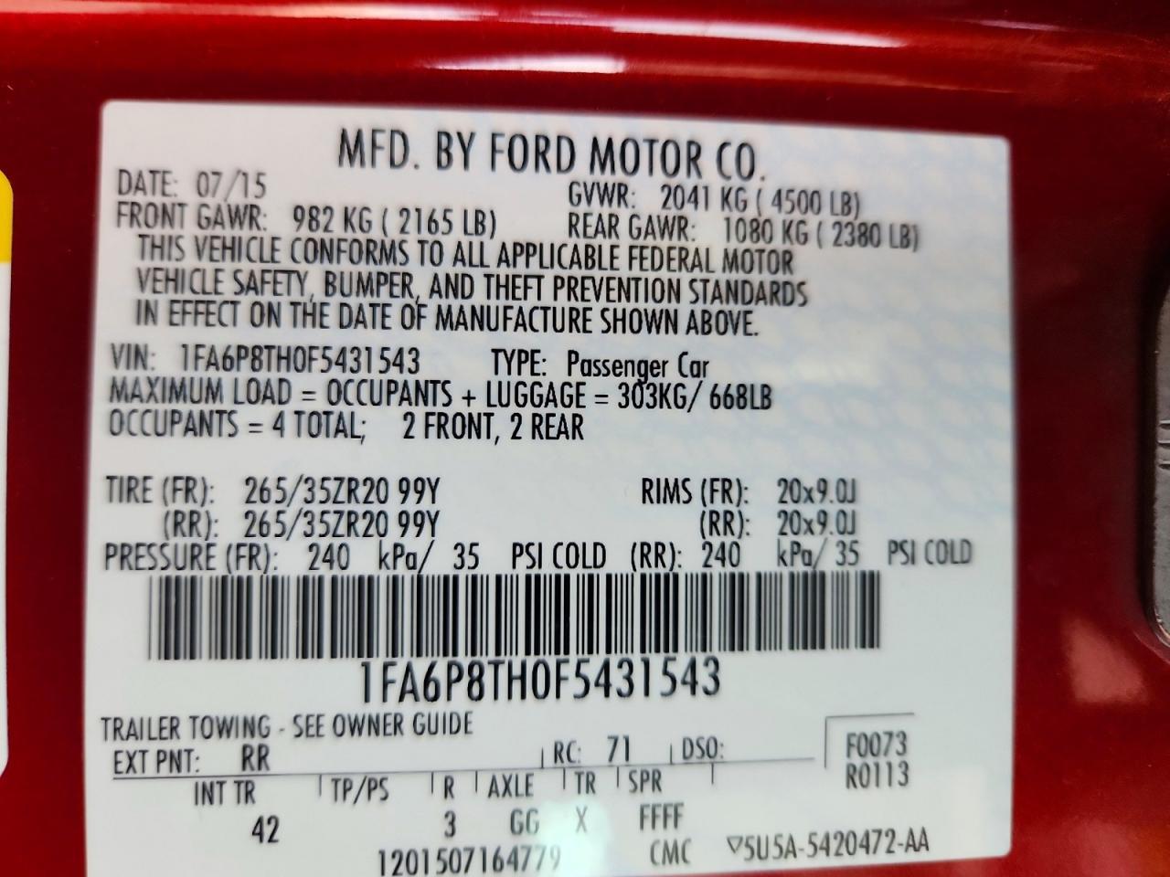 2015 Ford Mustang - zdjęcie 12