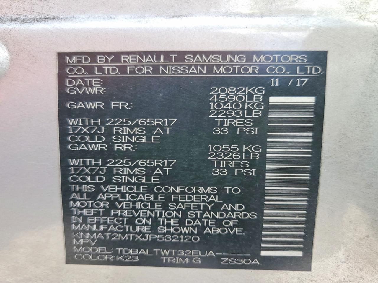 2018 Nissan Rogue Sv - zdjęcie 13