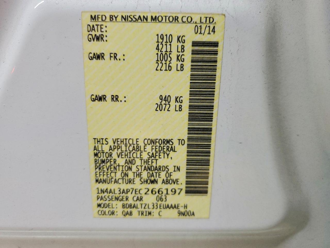 2014 Nissan Altima 2.5 Sv - zdjęcie 12