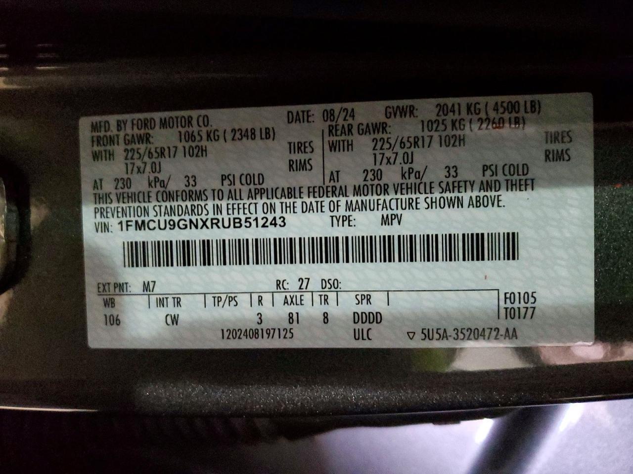 2024 Ford Escape Active - zdjęcie 14