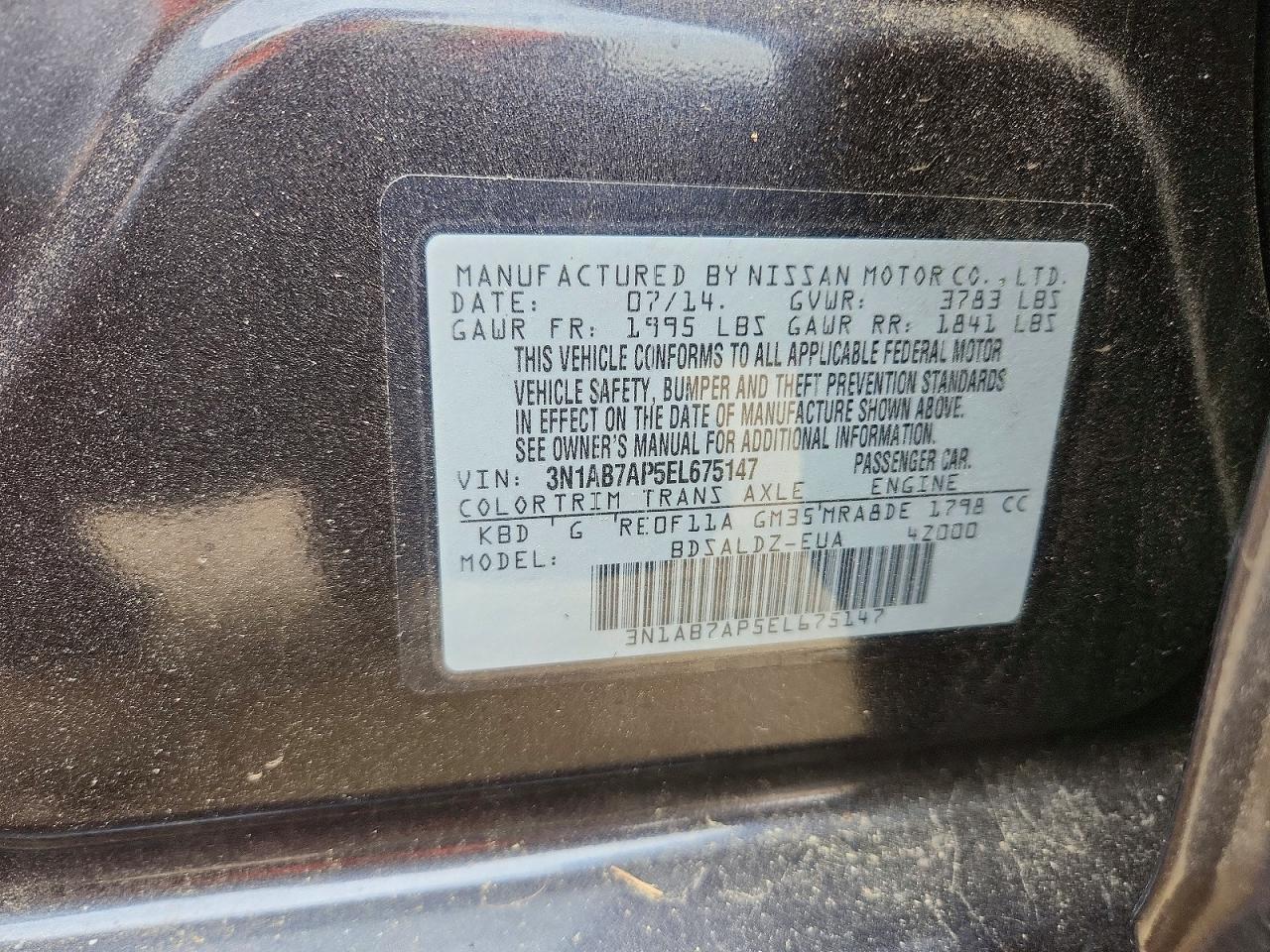 2014 Nissan Sentra Sv - zdjęcie 13