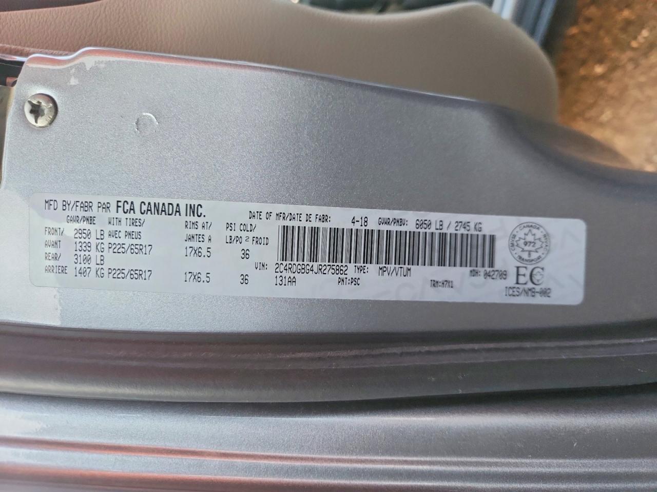 2018 Dodge Grand Caravan Se - zdjęcie 13