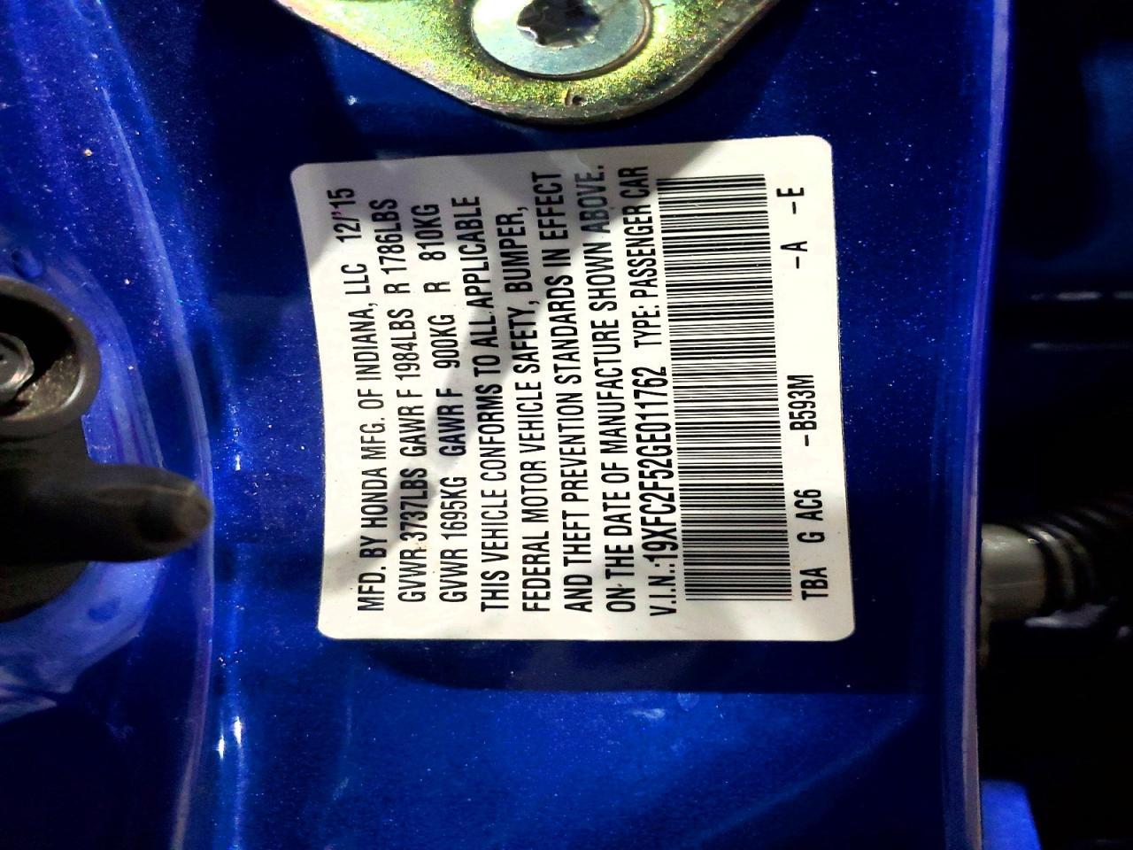 2016 Honda Civic Lx - zdjęcie 12