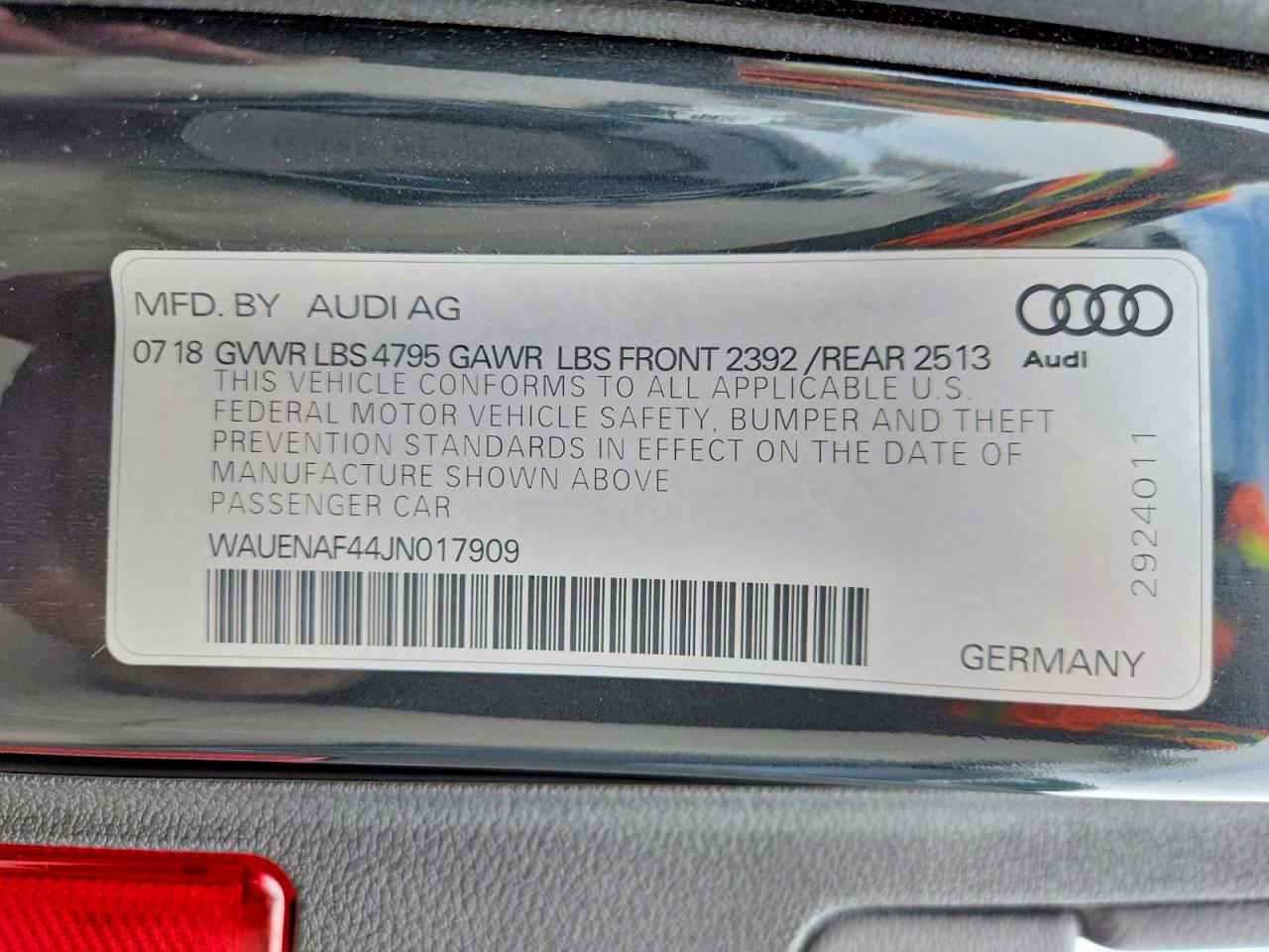 2018 Audi A4 Premium Plus - zdjęcie 12